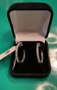 NEU! Effy Eny SILBER & DIAMANT CREOLEN / 380 $ - Bild 1 von 8