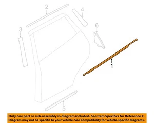 NISSAN OEM 14-19 Rogue Rear Door Exterior Trim-Belt Molding Right 828204CL0A - Picture 1 of 2