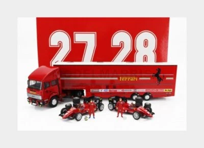 BRUMM RTS08 IVECO FIAT - FIAT IVECO 190 TRUCK CAR TRANSPORTER MONACO GP 1984 WIT - Immagine 1 di 2