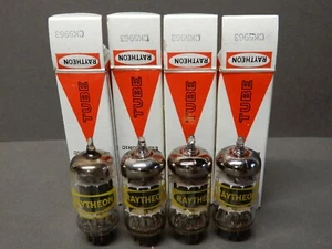 Tubos de vacío Raytheon Gray Plate 5963 (4) Amplitrex probado fuerte como se muestra - Imagen 1 de 5