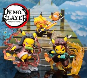 Pokemon Figurine Pikachu Deguisement Collection Demon Slayer Tanjiro Nezuko 