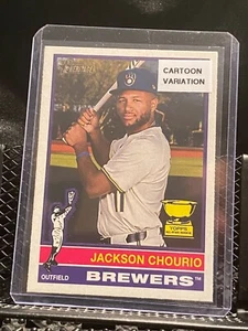 Jackson Chourio 2025 Topps Heritage Cartoon Variation SSP #106 Brewers - Picture 1 of 2
