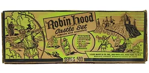 Vintage 1956 Marx Robin Hood Sherwood Forest Medieval Castle Playset w/Box EX - Picture 1 of 11