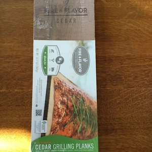 Fire & Flavor 2-Pack Fire and Flavor Cedar Wood Grilling Planks 15"X5.75" New - Picture 1 of 3