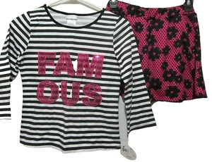 Piper Girls Sz XS 4-5 Skirt W/Shorts & Shirt Outfit Set Sequin Sparkle New - Picture 1 of 5