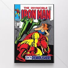Iron Man Poster Canvas Vol 1 #2 Vintage Superhero Marvel Comic Book Art Print