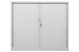 Rollladenschrank Metall Sideboard Büromöbel Aktenordner 105x120x46 grau schwarz - Bild 1 von 10