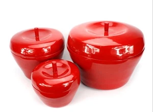 Caja de laca tailandesa contemporánea - Diseño manzana roja - 3 tamaños: 21 cm, 28 cm, 37 cm - Imagen 1 de 4