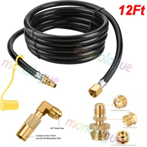 Propane Elbow Adapter with 12FT Extension Hose for 17" & 22" Griddle/ Appliance - Picture 1 of 20