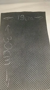 BLACK PERFORATED GENUINE ITALIAN LEATHER OFFCUTS FURNITURE CLOTHING &CAR REPAIRS - Picture 1 of 3