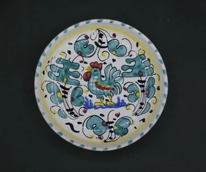 Sambuco Deruta Italian Pottery Rooster Folk Art Hand-Painted Round Trinket Dish - Picture 1 of 10