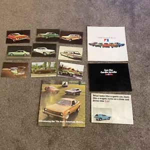 1972 1973 AMC Sales Brochure American Motors Post Cards Lot Amx Cardin Javelin - Picture 1 of 24