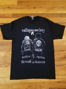 Collapse Society Shirt collapse society, japan punk, crust punk, punk Unisex Tee - Picture 1 of 2
