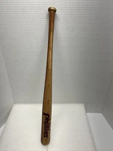 Mini bate de béisbol de madera vintage de los Philadelphia Phillies 1990 18" e.W. Hannas - Imagen 1 de 9
