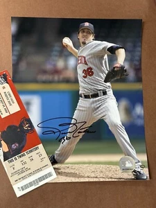 Joe Nathan Minnesota Twins Major League Ticket SAVE #200 8x10 Signed Auto Photo - Picture 1 of 6