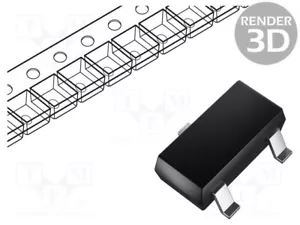 Diode: Rectifier Diode Schottky SMD 30V 0.2A SOT23 BAT54A.215 Schottky Diodes - Picture 1 of 1