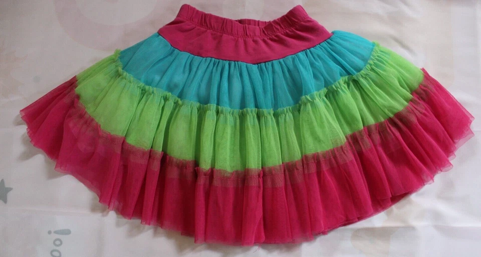 Tutú de red Jona Michelle rosa, azul, verde para niña talla 5 Foto 1 de 4