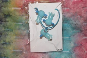 **CLEARANCE** Hand Crafted - Axolotl Necklace & Earrings Set - Blue - Picture 1 of 3