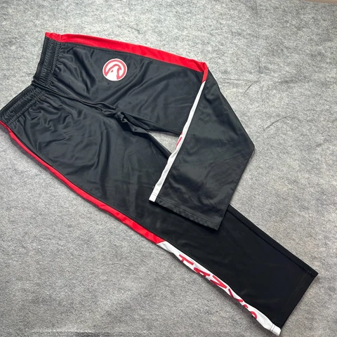 Atlanta Hawks New Era Track Pants Men M Black Red Fleece Polyester 31" Cover