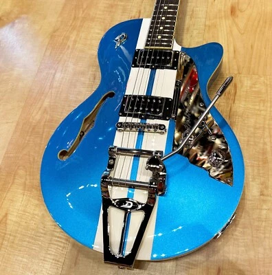 Duesenberg Mike Campbell 30th Signature Starplayer TV Guitar Blue w/ White - Image 1 of 4