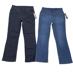 D & Co. Jeans LOT (2) Women's 8P Bootcut Western Elastic Waist Y2k Boho Cowgirl - Picture 1 of 14