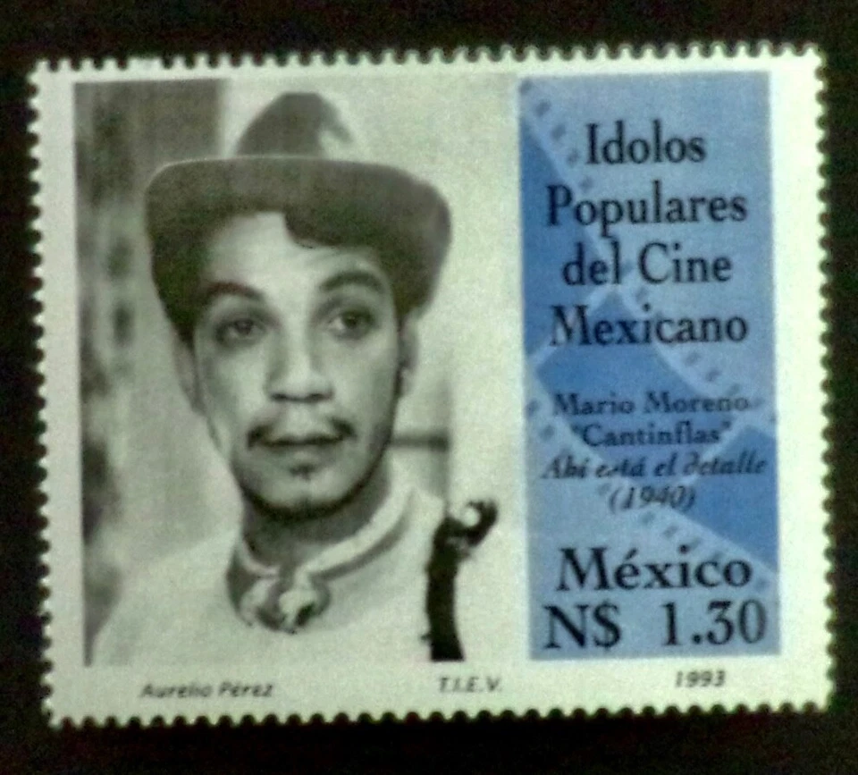México - (1993) Actores de cine "Mario Moreno" (#1818) sello MNH. Foto 1 de 1