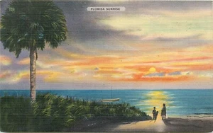 Postal de escena de playa del amanecer de Florida - Imagen 1 de 2