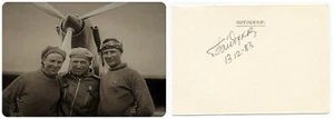 1930s Soviet Test Pilot GEORGY BAYDUKOV Hand Signed Card from 1983 - Picture 1 of 1