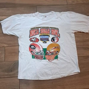 Nokia Sugar Bowl t-shirt sz XL 69th annual 2002 Georgia Bulldogs FL FSU shirt - Picture 1 of 6