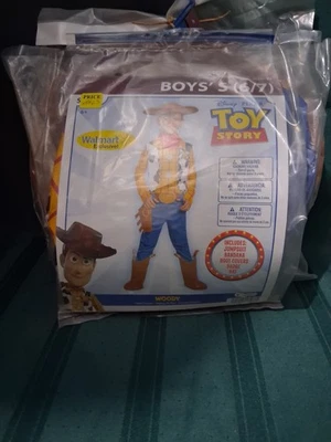 Disney Toy Story Woody Niños Talla S 6/7 Disfraz Vaquero Sombrero Botas Cubiertas Foto 1 de 2