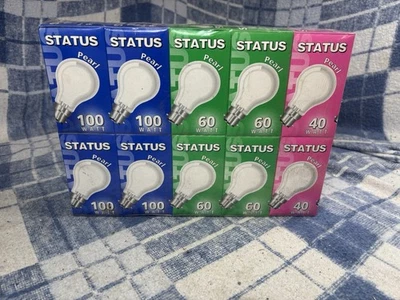 10 x Status 40W/60W/100W Pearl/Clear Light Bulb B22 Bayonet Cap Multipack - Image 1 of 4