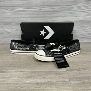 Converse CTAS Dainty Mary Jane Ballerinas Schuhe Gr. 4 schwarz Glitzer Schnalle - Bild 1 von 17