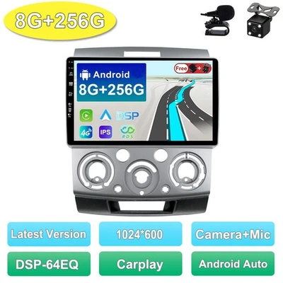 Autoradio Android 14 8+256GB per Ford Ranger PJ PK Mazda BT-50 CarPlay DAB+ WiFi - Immagine 1 di 4