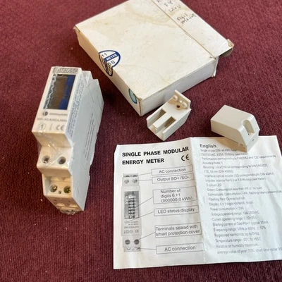 ADM25SC 1 фаза 5 (30) ампер однофазный модульный измеритель энергии - новый запечатанный - Изображение 1 из 4