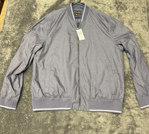 Giubbotto bomber uomo XXL Michael Kors misto nylon nuovo con etichetta vendita al dettaglio $298