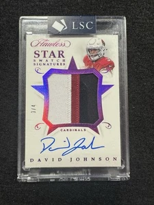 David Johnson 2018 Panini Flawless Jumbo Game Used Jersey Auto #/4 - Bild 1 von 2
