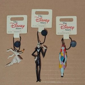 RAR Vintage Disney Nightmare Before Christmas Schlüsselanhänger Set auf Original Etikett - Bild 1 von 2