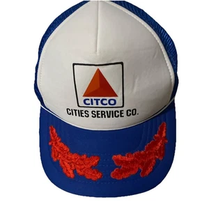 Gorra de béisbol ajustable Citco Cities Service Co. azul y blanca de verano para hombre - Imagen 1 de 4