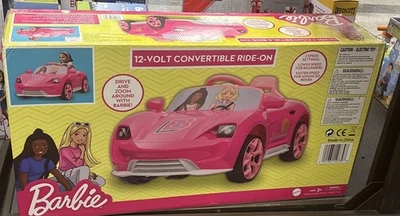 Barbie Convertible 12V Coche de Paseo a Batería con Control Remoto Edades 3+ Nuevo Foto 1 de 4