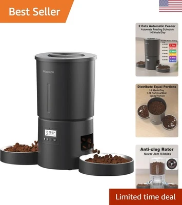 Alimentador automático para gatos 4,2 L para dos gatos - Control de porciones y diseño silencioso Foto 1 de 4