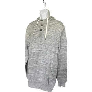 Hombre H&M L.O.G.G. Suéter con capucha de algodón gris jaspeado - Talla M - Imagen 1 de 3