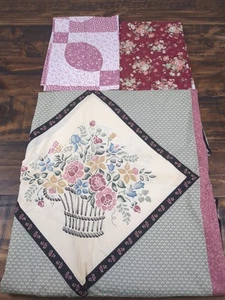 Lot of Fabric, cheaters quilt, floral, multicolor, 1lb 5oz - Picture 1 of 4