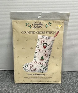 Something Special Cross Stitch Christmas Holiday Stocking Kit Vintage - Picture 1 of 2