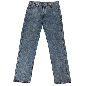 Vintage 90s Levis 505 Straight Fit 38x32 Medium Stone Wash Made In USA Blue Jeans - Bild 1 von 12
