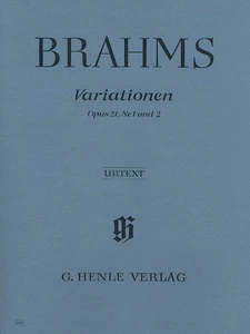 Brahms Variations Op 21 Nos 1 & 2 for Piano Solo Henle Urtext Sheet Music Book - Picture 1 of 1