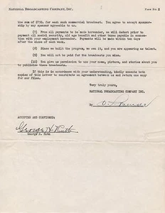BABE RUTH UNTERZEICHNET 1943 NBC VERTRAG PSA/DNA BEWERTET 10 NEUWERTIG ZERTIFIZIERT AUTOGRAMMIERT - Bild 1 von 3