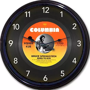 Bruce Springsteen Born to Run Wanduhr Retro Bild Vinyl 45 1/min Schallplatte 10" - Bild 1 von 1