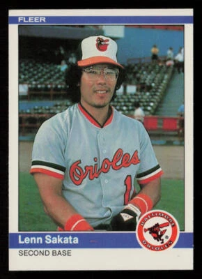 1984 Fleer Lenn Sakata #19 Baltimore Orioles Baseball Card - Image 1 of 2