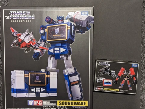 OFFICIAL Takara Tomy Transformers MP-13 SOUNDWAVE, RUMBLE & JAGUAR. NOT KO Cover
