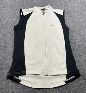 Louis Garneau Women's Cycling Jersey Sleeveless Full Zip Pockets Black/White M - Picture 1 of 18